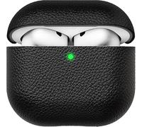 KeyBudz Artisan AirPods 4th Generation Leather Case, Black