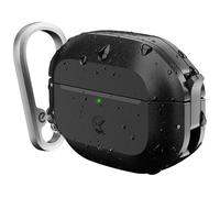 Keybudz for AirPods Pro 3 Case with Lock - Fully Waterproof Compatible AirPods Pro 3rd Generation Case Cover - Keychain, Rugged Tough Protection, Hard Shell and Carabiner (Carbon Black)