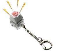 Keycap Decompressio-n Keychain - Silicone Fidget Toy Keycap Keychain, Cat's Paw Decompressio-n Key Tester, Fidget Toys Keycap For Boring Time