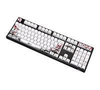 Keycaps 110/71 Set for Full Size Mechanical Keyboard, Custom PBT OEM Profile Key caps Japanese Style with Keycap Puller for Cherry MX 104/87/71/61 60 Percent Keyboard(Plum Blossom) (English 110 keys)