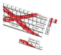 Keycaps 74Key Side Print Backlit Keycap Set Objection Sustained Dye Sublimations for 60 61 65 67 68 Keyboards Backlit Side Print Keycaps
