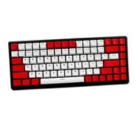 Keycaps, PBT Keycaps 84 Keys 2-Color Backlight Gaming-Keycaps Mechanical Keyboard Keycap For AKKO 3108/RK S84 Keyboard Poker Keys (Red-White)