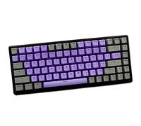 Keycaps, PBT Keycaps 84 Keys 2-Color Backlight Gaming-Keycaps Mechanical Keyboard Keycap For AKKO 3108/RK S84 Keyboard Poker Keys (Gray-Purple)