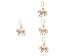 Keychain, 4pcs Horse Keychain Key Ring Keychains Fob Rhinestone Car Wallet for Keys Purse Holders for Your