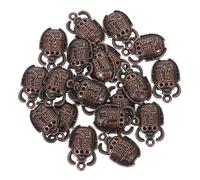 Keychain Accessories Pack of 20 Egypt Scarab Pendants Metal Scarab Pendant Ornament Mini Beetle Pendant Egyptian Style Jewellery Making Material for Car Jewellery Bead Necklace