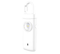 Keychain Alarm 130dB Loud Siren Type-C Rechargeable Security Horns | Self Defense Keychain for Outdoor Commuting Walking Hotel Travel Camping College Girl Health Men Night Door White