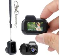 Keychain Camera, 1080P HD Mini Camera Keychain That Works, Key Chain Mini Photo/Video Camera, Retro Portable Mini Pixel Camera with Eight Filters for Indoor Home Outdoor (No memory card)