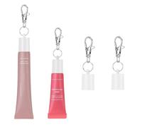 Keychain Cap for Summer Fridays 0.5 Oz Lip Balm keychain, Keychain Cap Compatible with LANGIGE 0.35 oz Lip Balm, 2 White, 1 Count (Pack of 4)