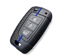 Keychain Car Key Case Cover For Hyundai I30 IX35 For Tucson For Celesta For Solaris For Kona For Sonata For Accent For Creta For Elantra For Venus 2024 Car Key Cover(Blueline(3 BTN)1PC)