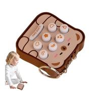 Keychain Charm - Whack Mole Fidget Toy Glowing Stress Relief Cute Portable Mini Game Durable Handheld Design | Home Birthday Bag Adults Kids Relax Activity Sensory Play Accessory Fun Gift Novelty