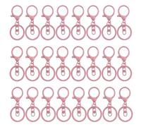 Keychain Clip Keychain Ring Hook Key Rings 24PCS Large Lobster Claw Clasps for DIY Keychains Crafts Bag Charm Clips Plush Toy Crochet Jewelry Making Supplies (Pink)