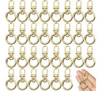 Keychain Clips, 30Pcs Zinc Alloy Lobster Clasps, 360° Rotatable Swivel Snap Hooks for Keys, Lanyards & Pet Leashes