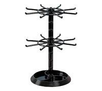Keychain Display Stand, Rotating Necklace Holder, 2-Tier Display Stand, Space Saving Jewellery Presentation, Stylish Jewellery Stand Organiser, Compact Key Chain