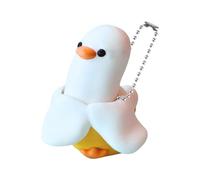 Keychain Fidget Toy - Funny Banana Duck Bag Charm | Cartoon Fidget Keychain with Sound - for Adults Men Kids Students Backpack Purse Wallet Luggage Car Office School Birthday