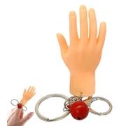 Keychain, Flat Hand Keychain, Realistic Flexible Finger Puppets, Durable Hand Toys for Gag Party Cat Interaction Puppet Show