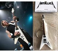 Keychain Guitar Gibson Flying V James Hetfield Metallica White
