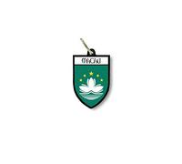 Keychain Key Chain Ring Flag National Souvenir Shield Macao Macau