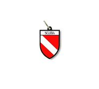 Keychain Key Chain Ring Flag National Souvenir Shield Scuba Diver Diving