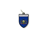 Keychain Key Chain Ring Flag National Souvenir Shield USA Pennsylvania
