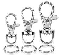 Keychain Key Chain Rings Clips Swivel Bulk, YHYZ Swivel Lanyard Snap Hooks (Lobster Claw Clasp) with Rings, for Keychain Crafts Resin Projects, Lanyard, Bag, Purse,Tag (S+M+L,40 Sets)