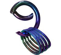 Keychain Kit Circle Carabiner O Ring Set Universal Size Round Strong Key Rings (Rainbow)