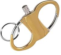 KeychaIN Lighter, 2025 New Metal Keychain,Metals K-EYchain Lighters,Lighter Holder Key Chain,L-ighter Hidden in Keys Chain,Novelty M-etal Match Keychains (Gold)