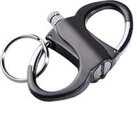 KeychaIN Lighter, 2025 New Metal Keychain,Metals K-EYchain Lighters,Lighter Holder Key Chain,L-ighter Hidden in Keys Chain,Novelty M-etal Match Keychains (Black)