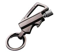 Keychain Lighter Match Lighter, Keychain Bottle Opener With Key Ring, Portable Reusable Multifunctional Outdoor Camping Match For Men, Butane Gas Free (Black)