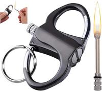 Keychain Lighter Match Strike, Eternal Match Lighter with Key Ring, Portable, Reusable, Multifunctional Match, Outdoor Camping Match Lighter, Butane Gas Free