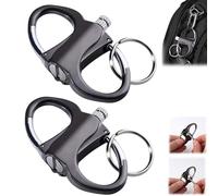Keychain Lighter - Permanent Match Infinity Lighter with Keychain, Metal KEYCHAIN Unlimited Waterproof Matches, The Forever LIGHTER, Emergency Fire Starter Striker Set, for Outdoor Camping (2)