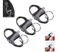 Keychain Lighter - Permanent Match Infinity Lighter with Keychain, Metal KEYCHAIN Unlimited Waterproof Matches, The Forever LIGHTER, Emergency Fire Starter Striker Set, for Outdoor Camping (3)
