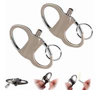 Keychain Lighter, Permanent Match Infinity Lighter with Keychain, Metal Keychain Unlimited Waterproof Matches, Mountaineering Portable Emergency Fire Starter Striker Set (2 Silver)