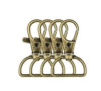 Keychain, Lobster Clasp 100Pcs Alloy Metal Swivel Keychain Clasps Hooks for DIY Jewelry Making Accessories(Bronze,20mm)