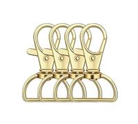 Keychain, Lobster Clasp 100Pcs Alloy Metal Swivel Keychain Clasps Hooks for DIY Jewelry Making Accessories(Light Gold,20mm)
