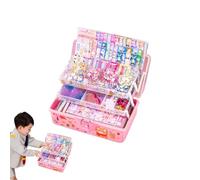 Keychain Making Kit Supplies - Fun Toy and Art Supply for Kids Girls, Scrapbooking Material, Hand Account Deco Sticker Set, Sticker Making Kit