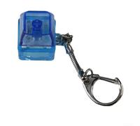 Keychain Mechanical Keyboard Presser, 2 x 2 x 2.7 cm PC High-Transparency Material with Clear Clicking Sound Compact Design for Tech Enthusiasts and Gamers(blue)