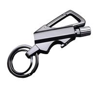 Keychain Metal Kerosene Reusable Windproof Friction Type With Functional Outdoor Men's Gift. Pendant Bead Auction (One Size)