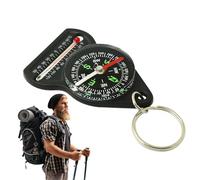 -Keychain Mini Camping Compass Multifunctional Tool Hiking Keychain Camping Backpacking Portable Survival Gadget Exploration Navigation Equipment