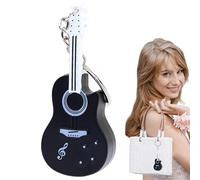 Keychain Music Guitar Pendant | Intricate Design Miniature Guitar Key Ring With Sound | Small Guitar Keychain With LED Light | Creative Guitar Keychain | Guitar Keychain Decoration For Bags