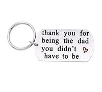 Keychain Necklace Charm Pendant Gift For Father Dad Daddy Papa - Thank You For Being The Dad You Didn'T Have To Be,Keychain1,2 Creative And Exquisite Workmanship