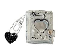 Keychain Photo Frame | Handmade Small Heart Keyring,2 Inch Picture Card Holder Key Chain - for Wedding Birthday School Travel Office Luggage Backpack Wallet Handbag Kids Adults