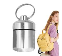 Keychain Pill Box,Jewelry Container with Round Keychain - Jewelry Organization Case for Traveling for Necklace, Ear Studs, Rings, Earrings, Pills Fukamou