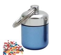 Keychain Pill Case - Durable Small Metal, Storage Box, Space Saving Outdoor Travel Container, Portable Organizer | Mini Aluminum Case for Jewelry Ear Plugs Pills Beads Compact Aluminum Compact Durable
