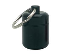 Keychain Pill Container - Space Saving Metal Cylinder Colorful Jewelry Earplug Holder, Easy Dangle Secure Screw Lid, Multifunctional Small Box - For Hiking, Travel, Commuting