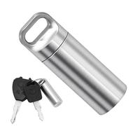 Keychain Pill Holder | Small Waterproof Pill Case Container W/Convenient Carabiner Clip, High-Grade Mini Metal Medicine Organizer | Small Objects Pill Box with Keychain