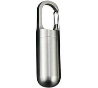 Keychain Pill Holder - Waterproof Sealed Small Medicine Bottle | Portable Keychain Pill Case with Hook | Outdoor Travel Camping Hiking Storage Container, Dustproof Compartment, Corroŝion Resistant