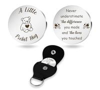 Keychain Pocket Hug Retirement Gifts for Women Men Graduation Gifts for Him Her Birthday Gifts Thank You Gift Teacher Gifts Friendship Gifts for Women Positive Gifts Colleagues Friend Son Daughter