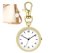 Keychain Pocket Watch - Portable Round On Clock for Men Women, Unisex Travel Timepiece | Quiet Backpack Watch Outdoor, Work, School, Daily Use, Compact Gift Accessory Reliable Timekeeping