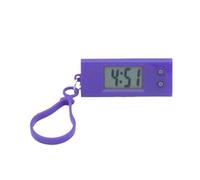 Keychain Pocket Watch, Tiny Digital Clock, Mini LCD Digital Clock - Portable Timer for Exams, Study, Work & Outdoor Activities, Backpack Accessories (purple)
