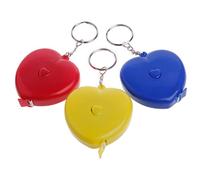 Keychain Portable Retractable Ruler Heart-Shaped Tape Measure 1.5m Tape Measure Finder Ruler Scale Gauge Tester Roller Surveyor Locator Angle Protractor Scriber Base Stand Holder Bevel Height Depth